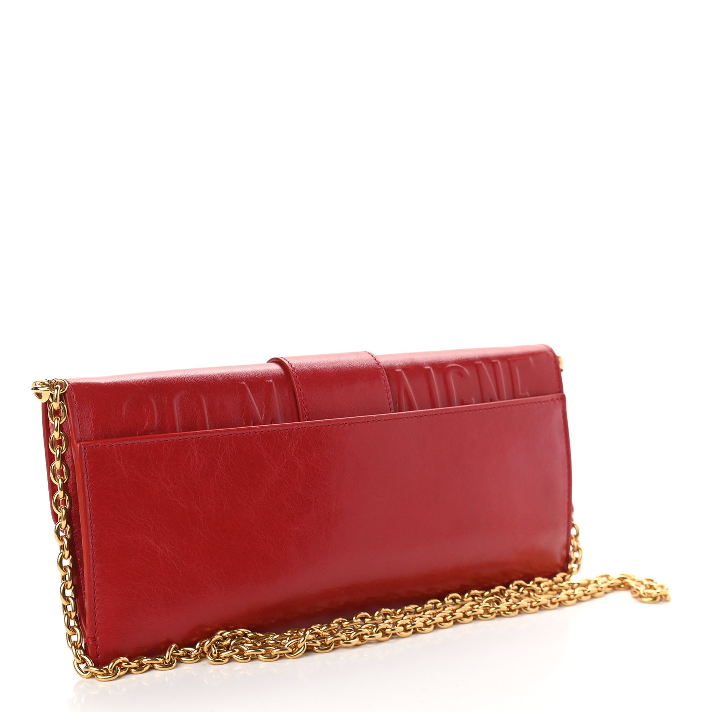 Crinkled Lambskin 30 Montaigne Clutch Red
