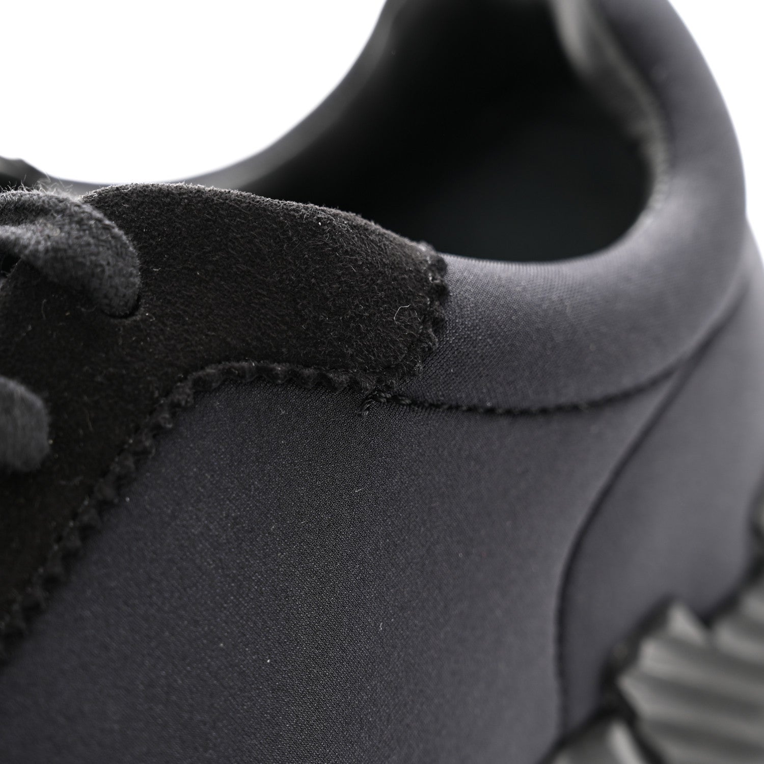 Hermes Technical Jersey Suede Goatskin Bouncing Sneakers 37.5 Black 9 of 10