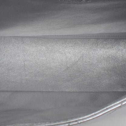 Chanel Metallic Lambskin Quilted Jumbo Single Flap Silver 5 of 7