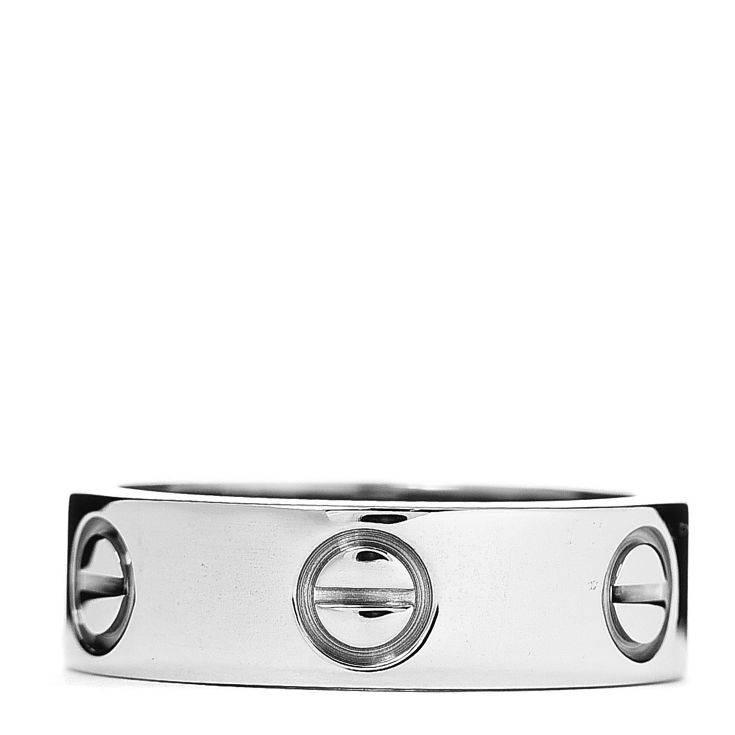 Cartier 18K White Gold 5.5mm LOVE Ring 50 5.25 2 of 3