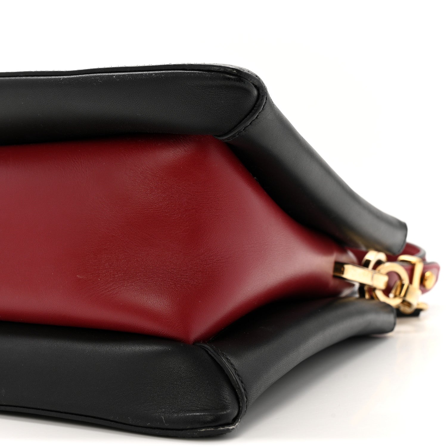 Prada New Calfskin Small Deux Shoulder Bag Black 10 of 15