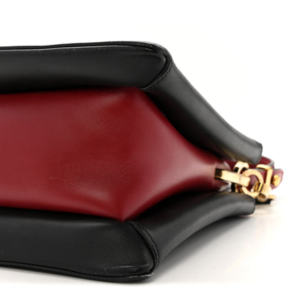 Prada New Calfskin Small Deux Shoulder Bag Black 10 of 15