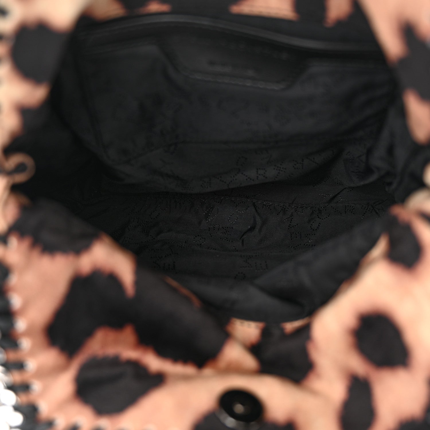 Stella McCartney Linen Leopard Print Small Falabella Tote Brown 5 of 9