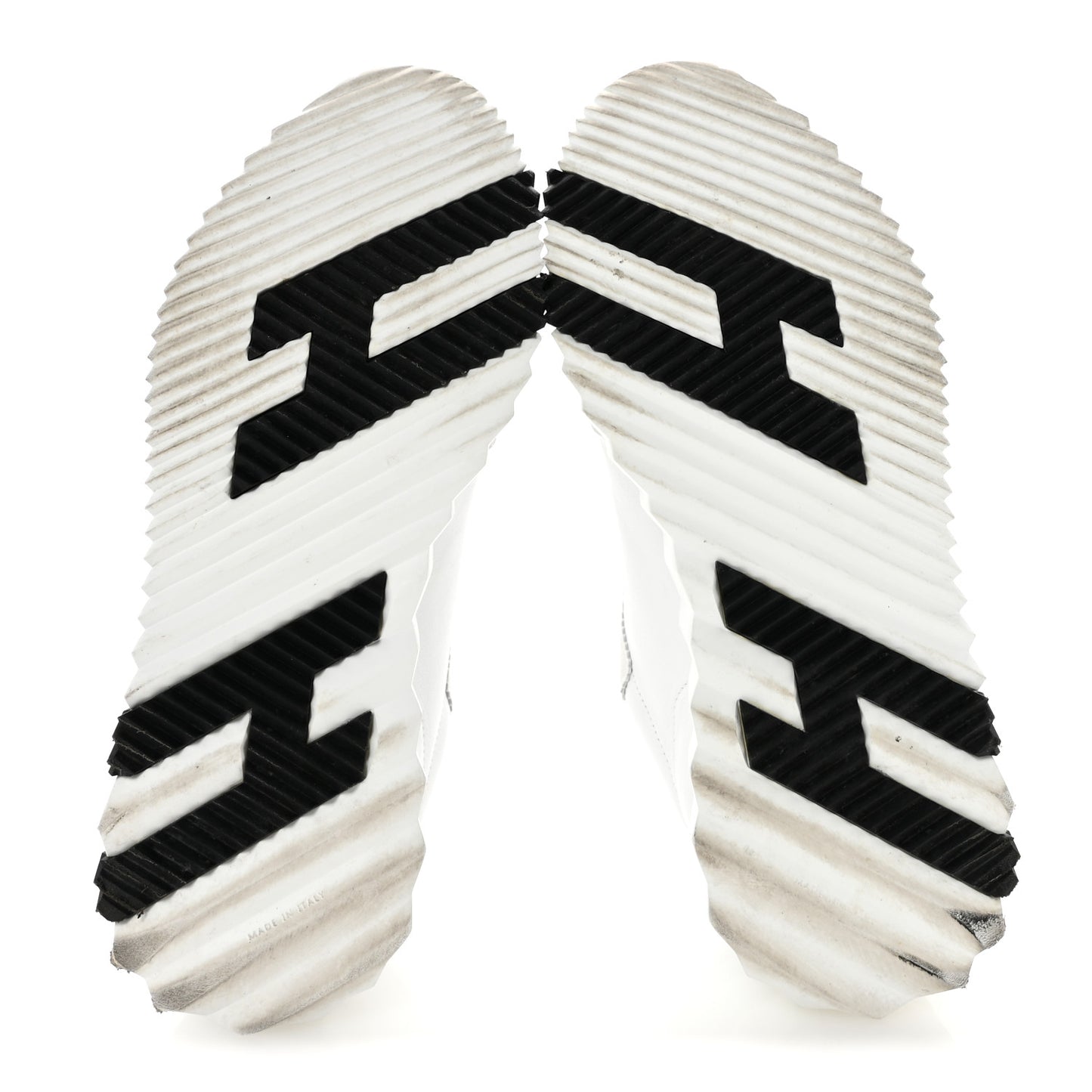 Calfskin Suede Goatskin Bouncing Sneakers 39 White