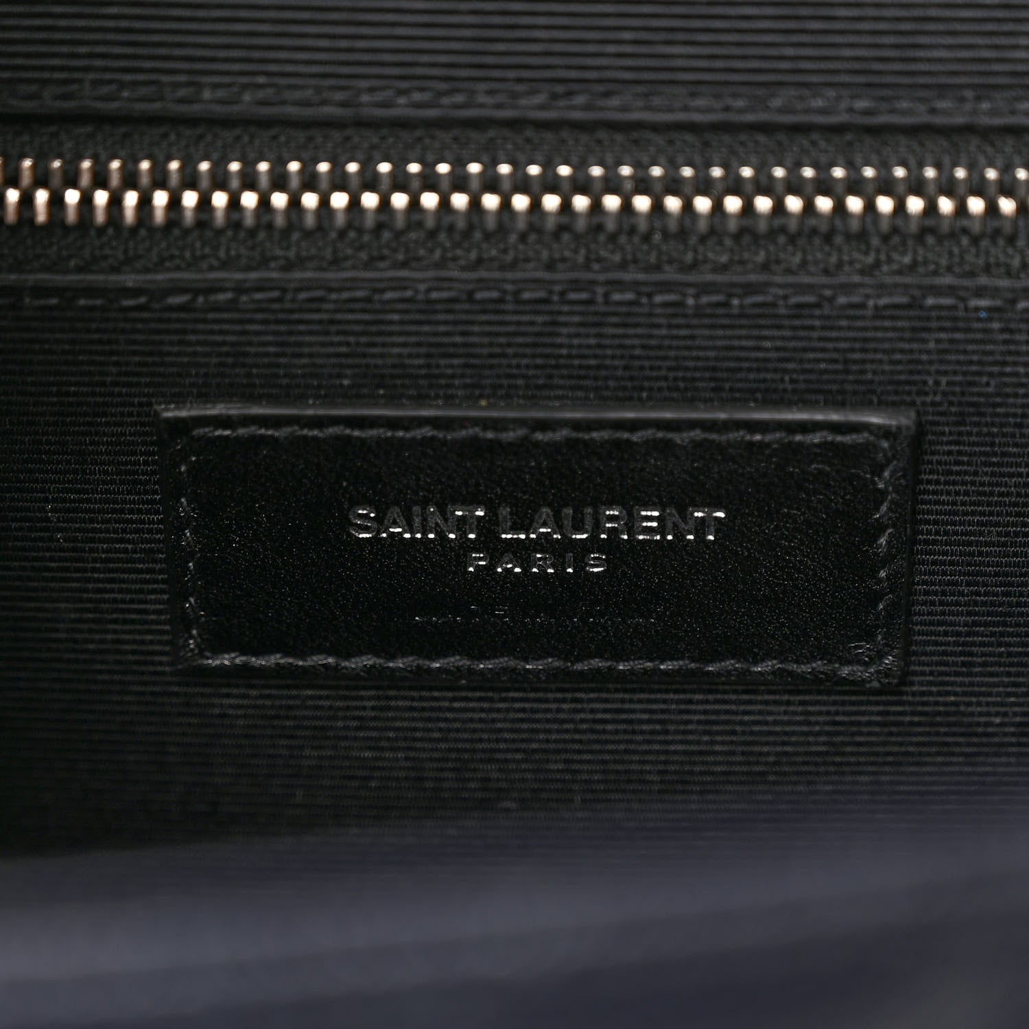 Saint Laurent Grain De Poudre Textured Mixed Matelasse Large Triquilt Monogram Satchel Deep Marine 6 of 10