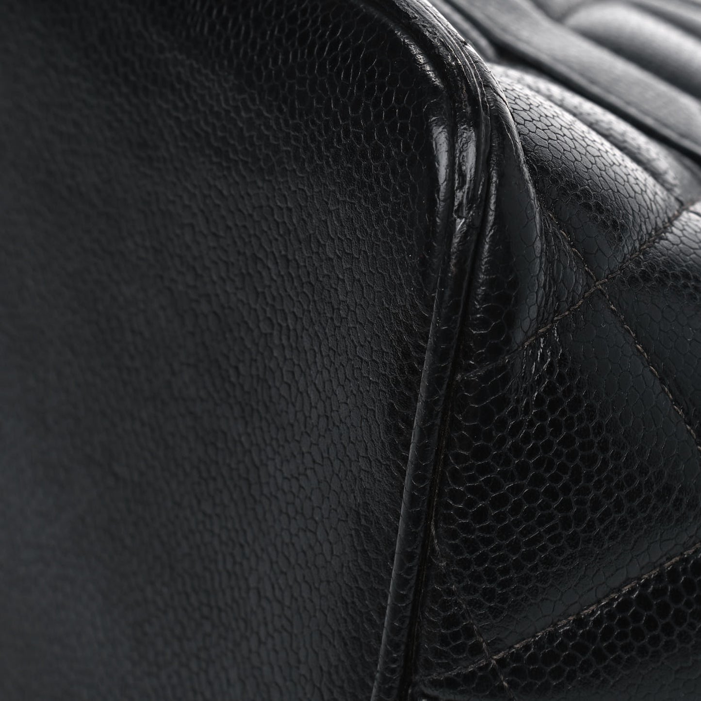 Caviar Quilted Medallion Tote Black