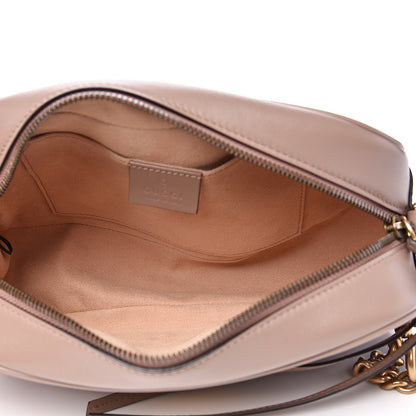 Gucci Calfskin Matelasse Small GG Marmont Chain Shoulder Bag Porcelain Rose 4 of 9