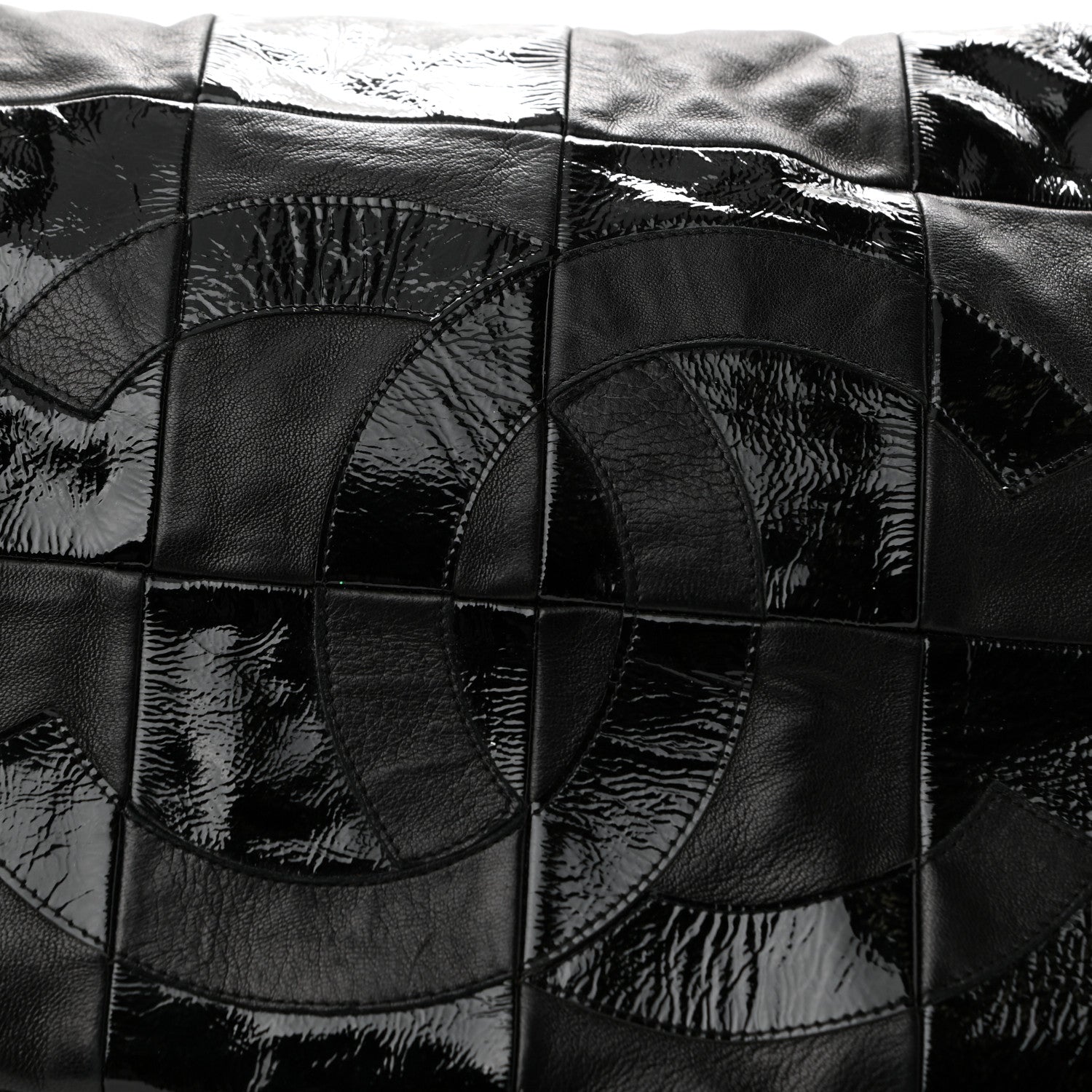 Chanel Lambskin Patent Calfskin Brooklyn Patchwork Flap Black 8 of 12