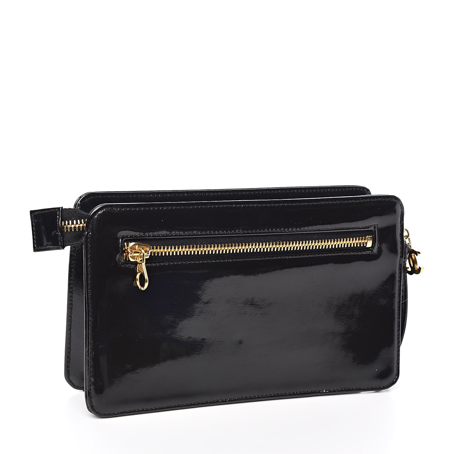Chanel Patent CC Wristlet Black 3 of 10