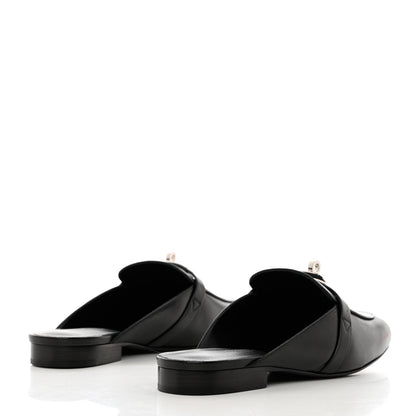 Hermes Goatskin Oz Mules 37 Black 4 of 11