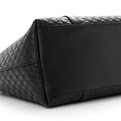 Gucci Soft Microguccissima Small Zippered Satchel Black 9 of 11