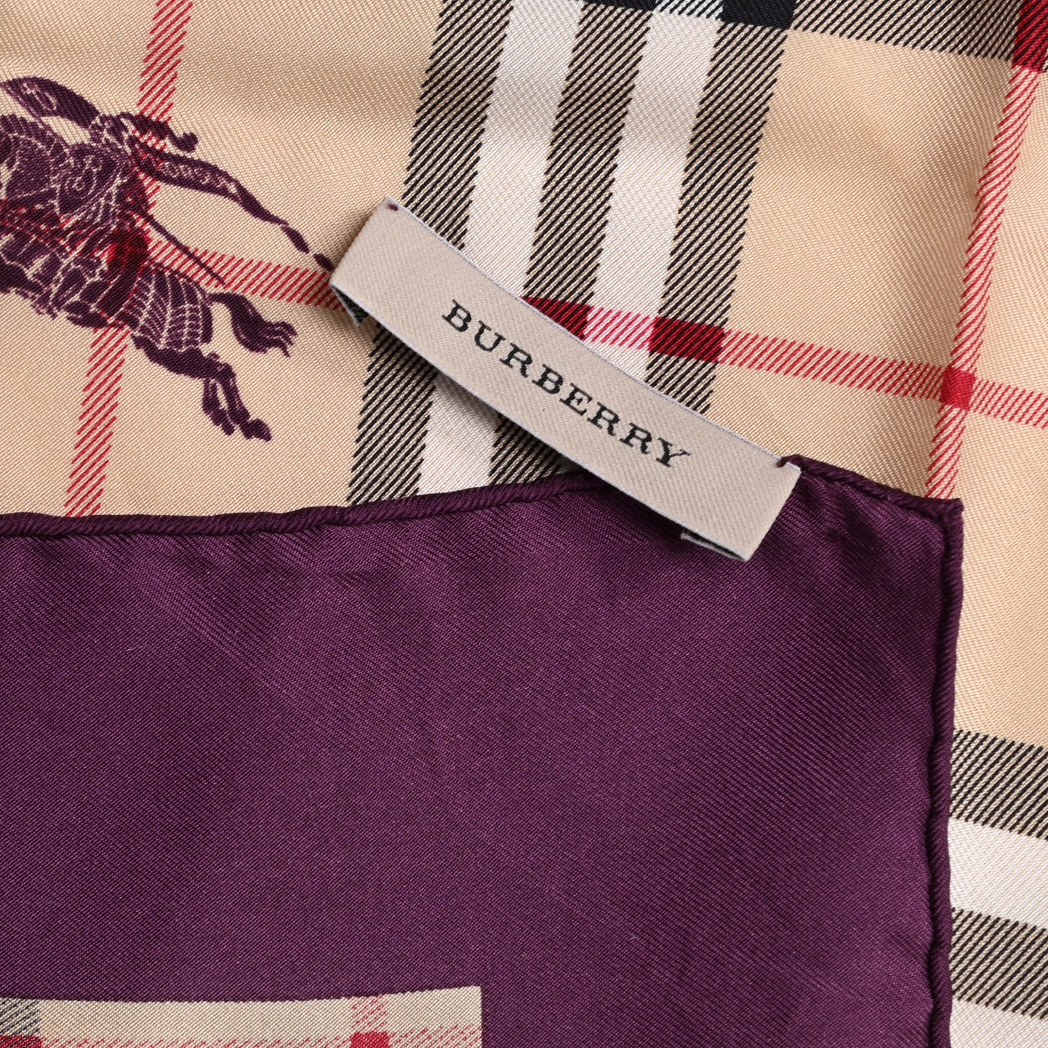 Burberry Silk Haymarket Check Square Scarf 2 of 3