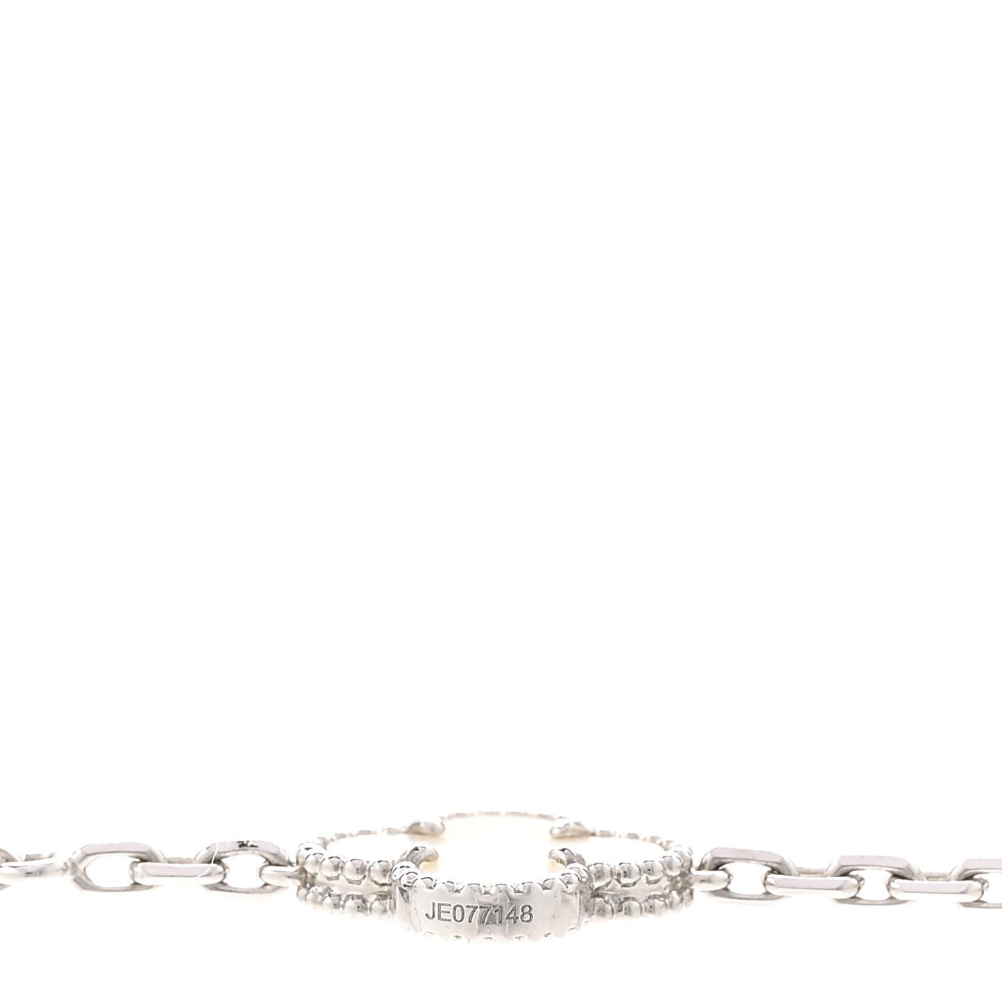 18K White Gold Mother of Pearl 20 Motifs Vintage Alhambra Necklace