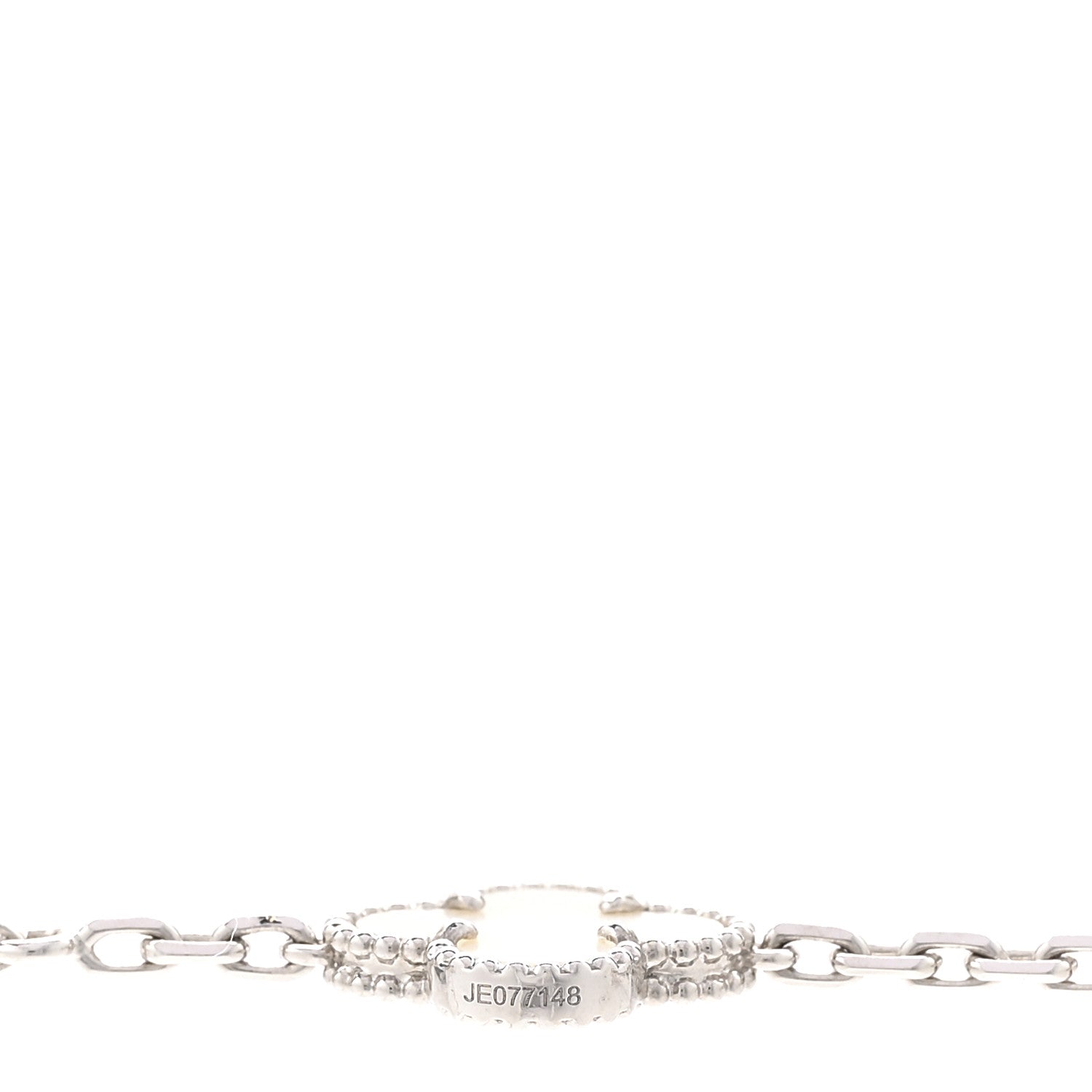 Van Cleef & Arpels 18K White Gold Mother of Pearl 20 Motifs Vintage Alhambra Necklace 5 of 6