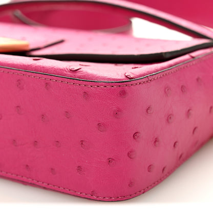 Fendi Ostrich Baguette Ciclamino Pilar 9 of 9