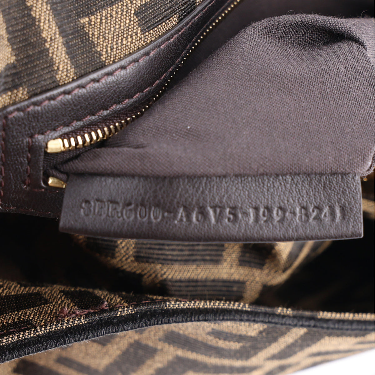 Fabric Jacquard FF 1974 Medium Baguette Tobacco Moro Black