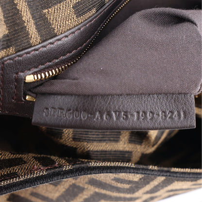 Fendi Fabric Jacquard FF 1974 Medium Baguette Tobacco Moro Black 12 of 20