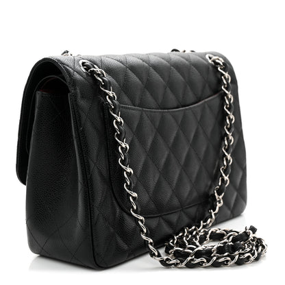 Chanel Caviar Quilted Jumbo Double Flap Black 3 of 10