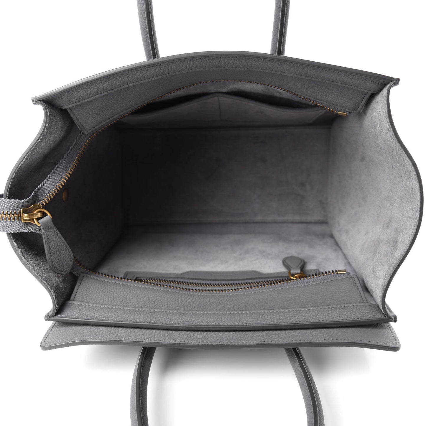 Baby Drummed Calfskin Micro Luggage Kohl