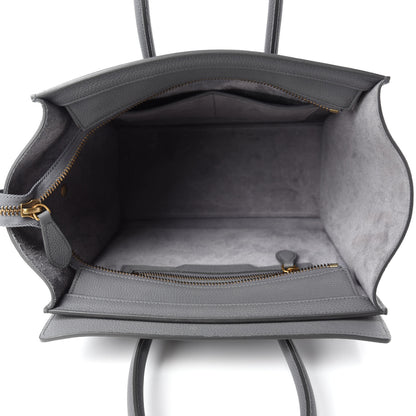 Celine Baby Drummed Calfskin Micro Luggage Kohl 5 of 9