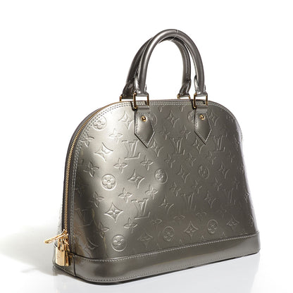 Louis Vuitton Vernis Alma PM Gris Art Deco 3 of 7