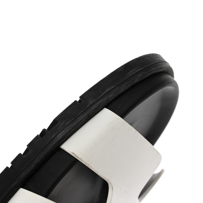 Hermes Calfskin Womens Chypre Sandals 37.5 White 18 of 23