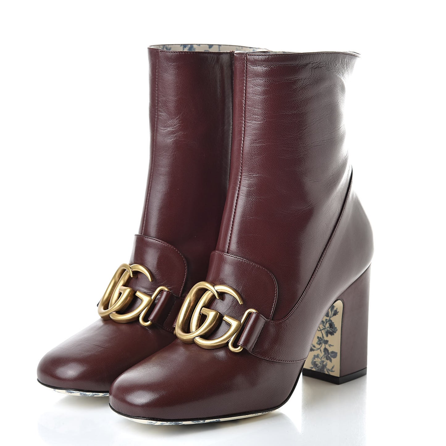 Malaga Kid GG Victoire 95mm Ankle Boots 36 Vintage Bordeaux
