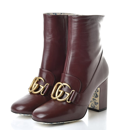 Gucci Malaga Kid GG Victoire 95mm Ankle Boots 36 Vintage Bordeaux 3 of 8