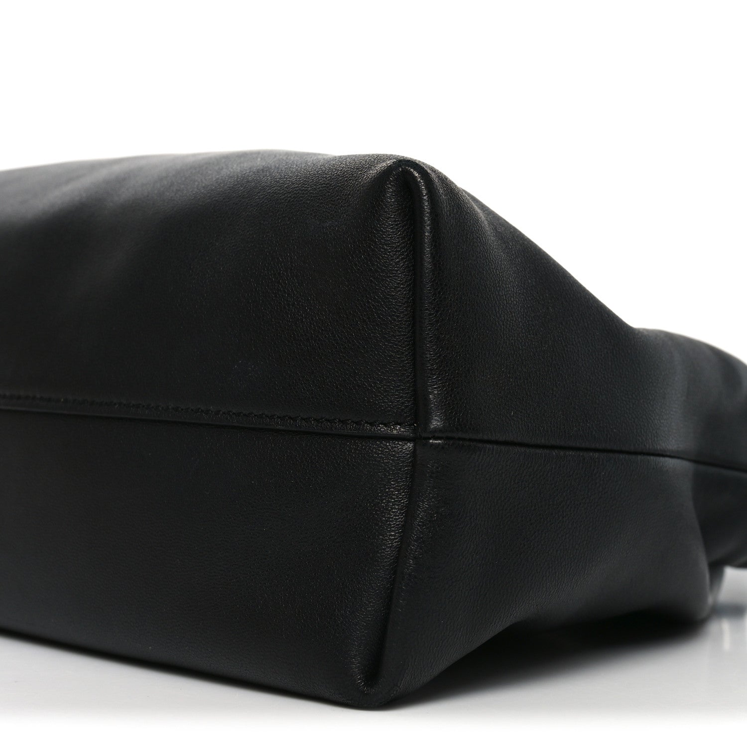 Loewe Mellow Nappa Medium Donut Chain Flamenco Knot Clutch  Black 10 of 10
