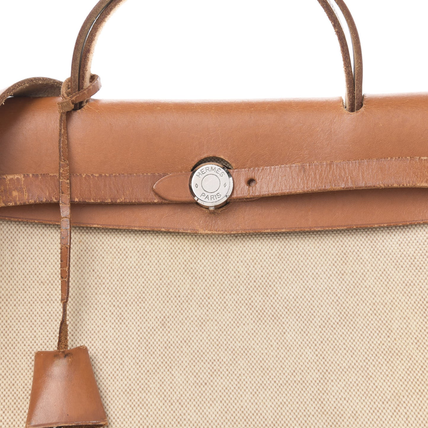 Toile Vache Calfskin Herbag 30 PM Natural