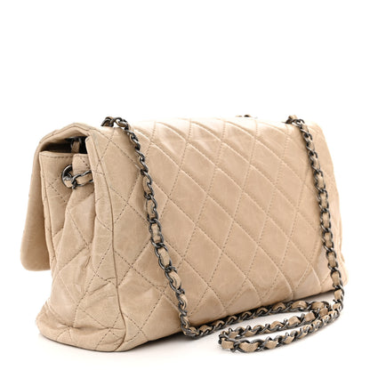 Chanel Glazed Calfskin Quilted Large Coco Soft Flap Beige 3 of 14