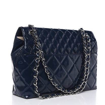 Chanel Vinyl Quilted In the Business Flap Bag Navy Blue 3 of 12