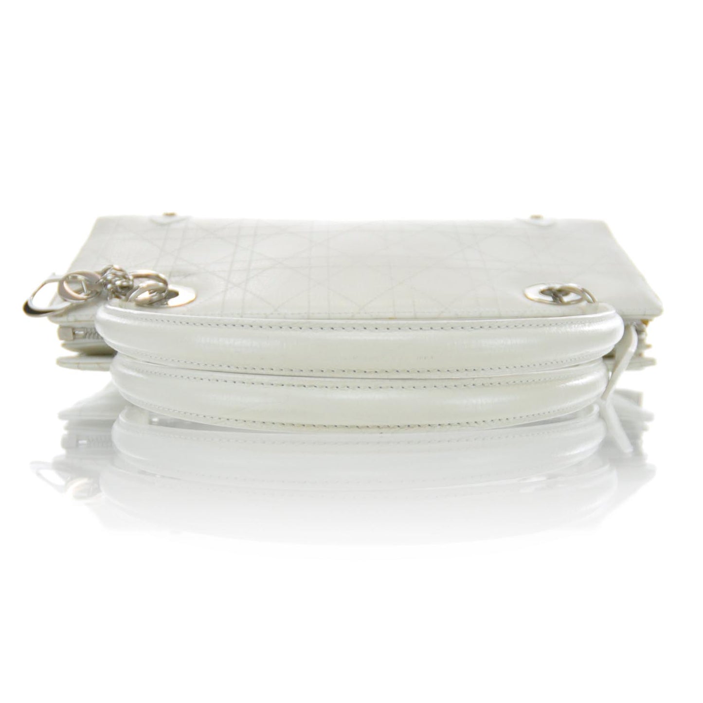 Leather Cannage East West Lady Dior White