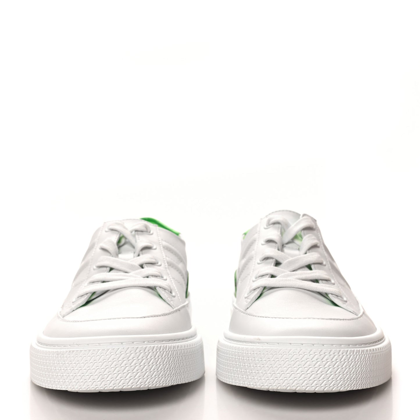 Crocodile Calfskin Deep Sneakers 40 White Vert Jade