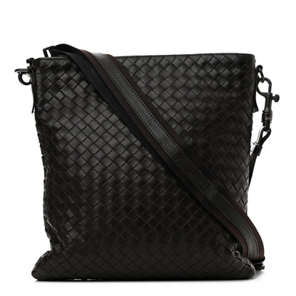 Bottega Veneta Nappa Intrecciato VN Crossbody Messenger Bag Ebano 1 of 9