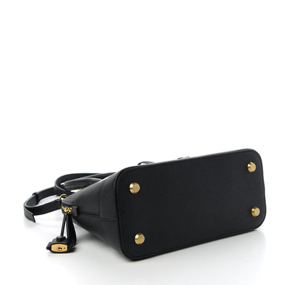 Balenciaga Signature Grained Calfskin Logo S Ville Top Handle Bag Black White 4 of 10