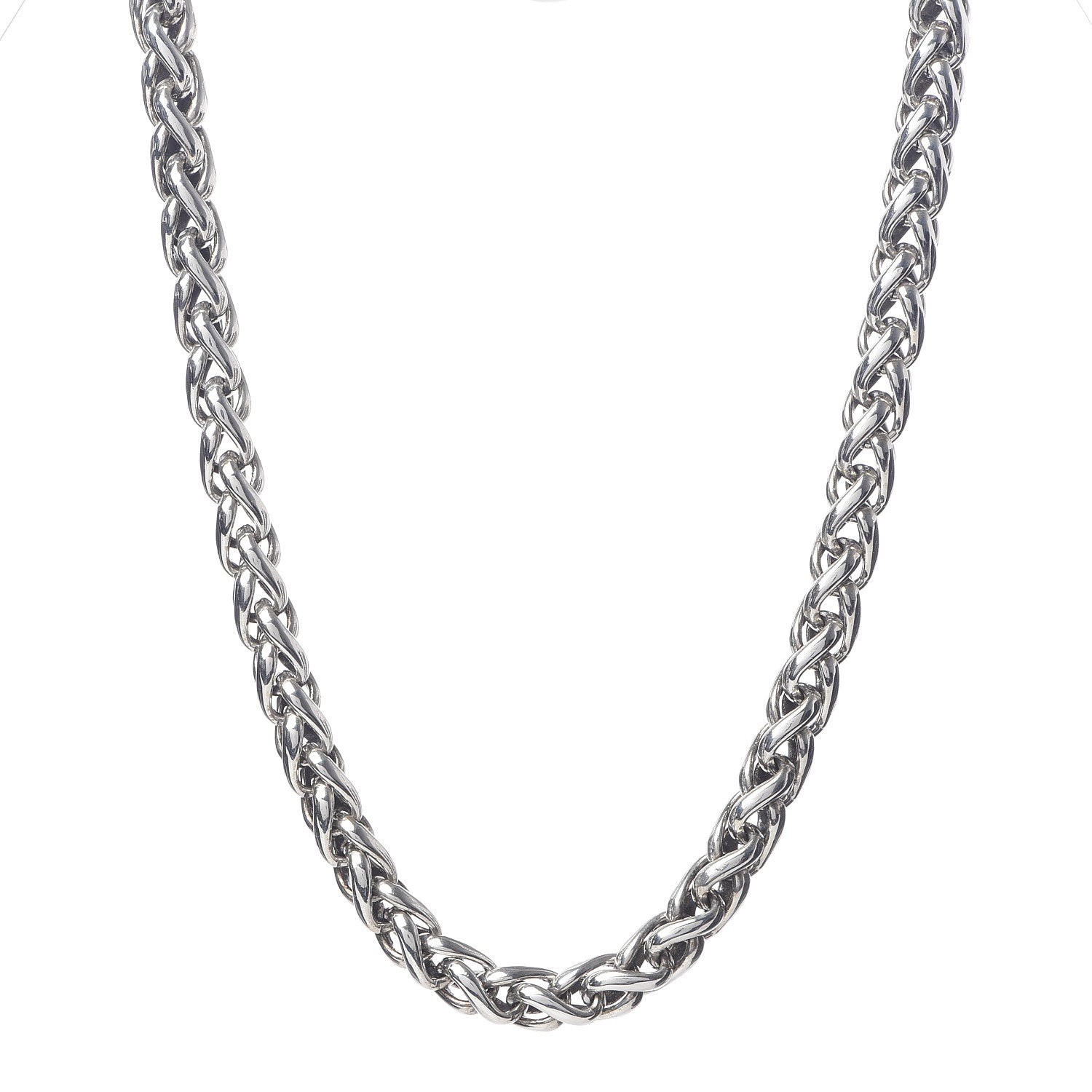 David Yurman Sterling Silver 14K Yellow Gold 8mm Wheat Chain Necklace 1 of 5