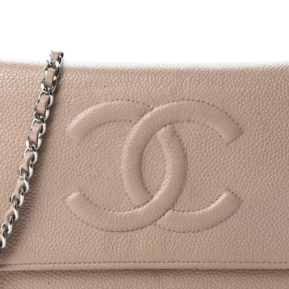 Chanel Caviar Timeless CC Wallet on Chain WOC Dark Beige 12 of 12