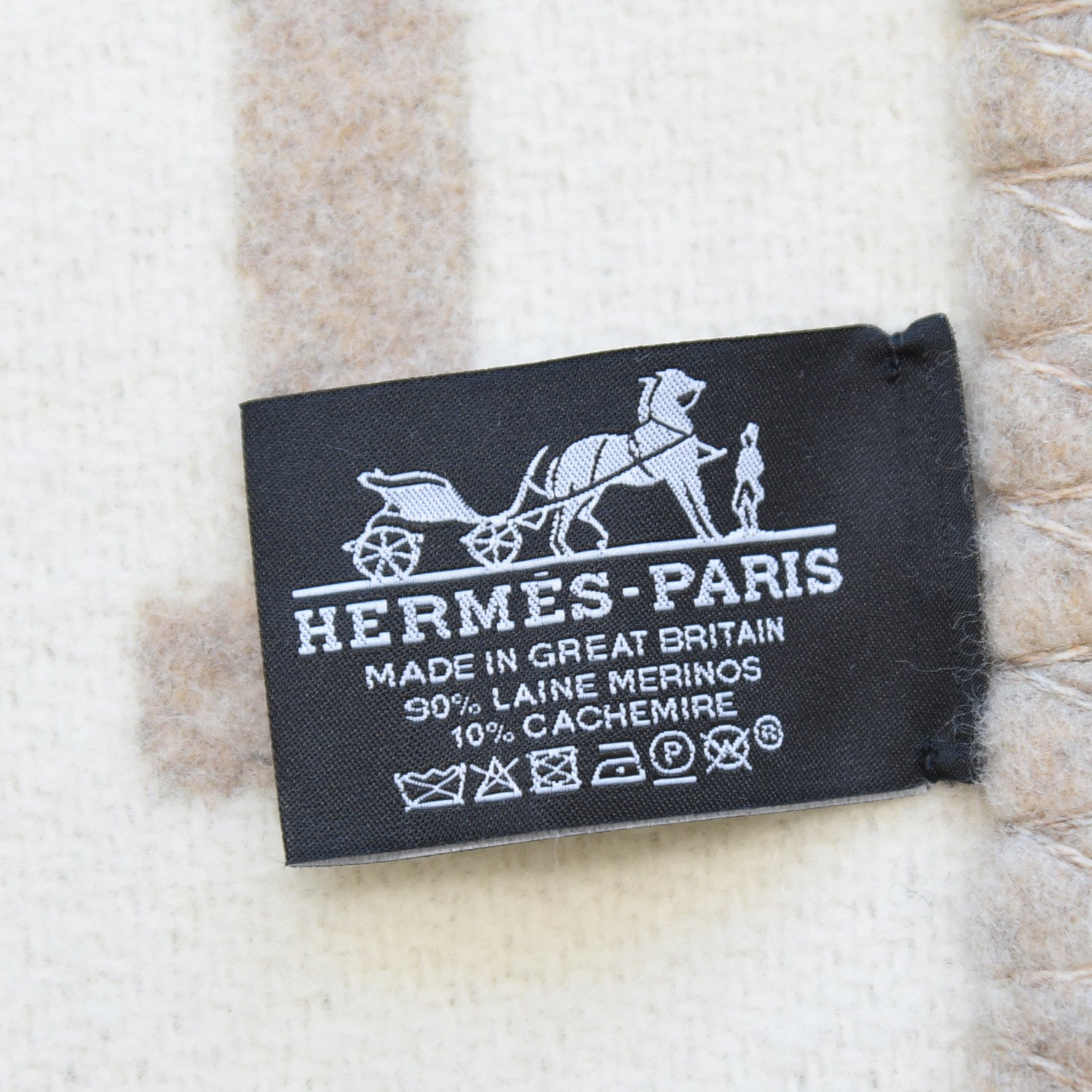 Hermes Wool Cashmere Avalon III Blanket Coco Camomille 3 of 4