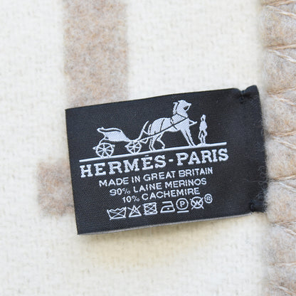 Hermes Wool Cashmere Avalon III Blanket Coco Camomille 3 of 4
