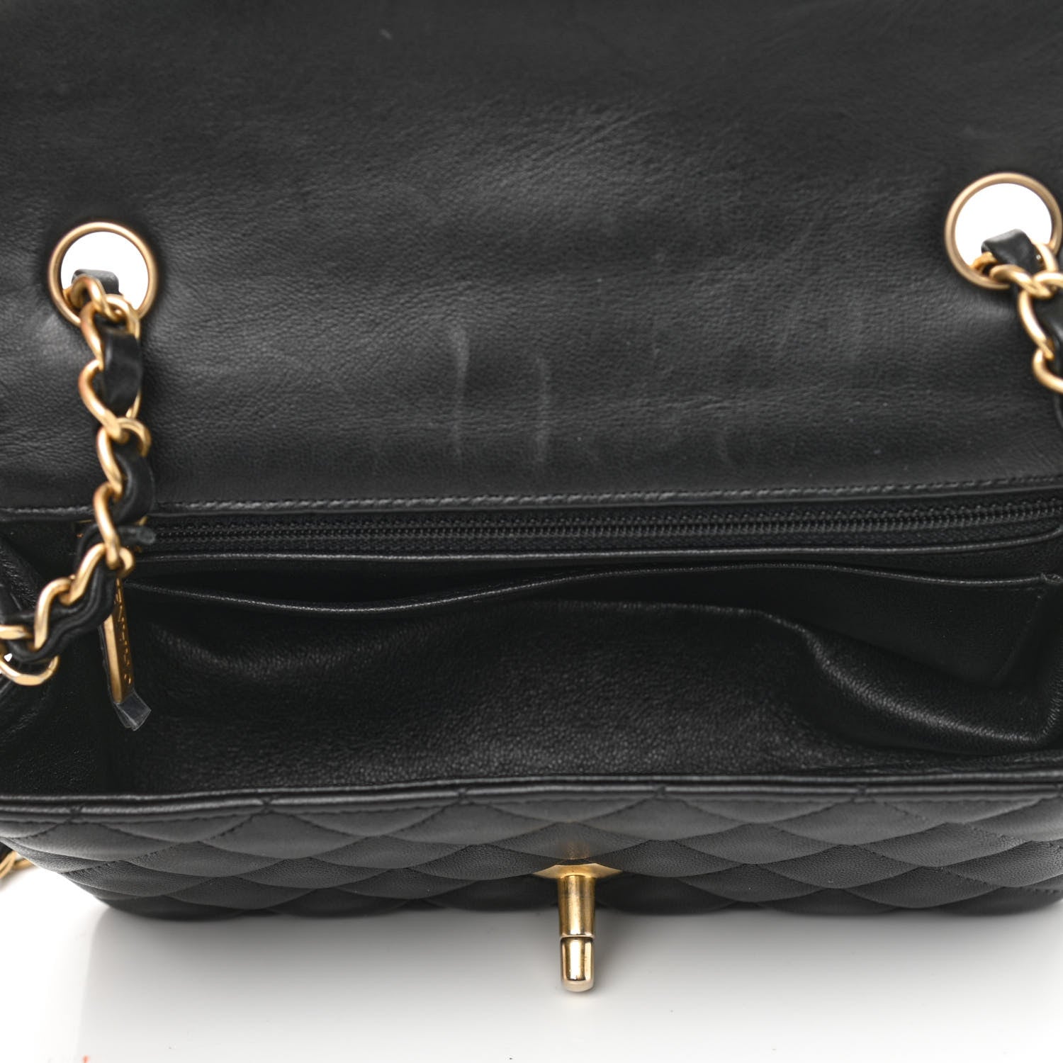 Chanel Lambskin Quilted Mini Rectangular Flap Black 5 of 13