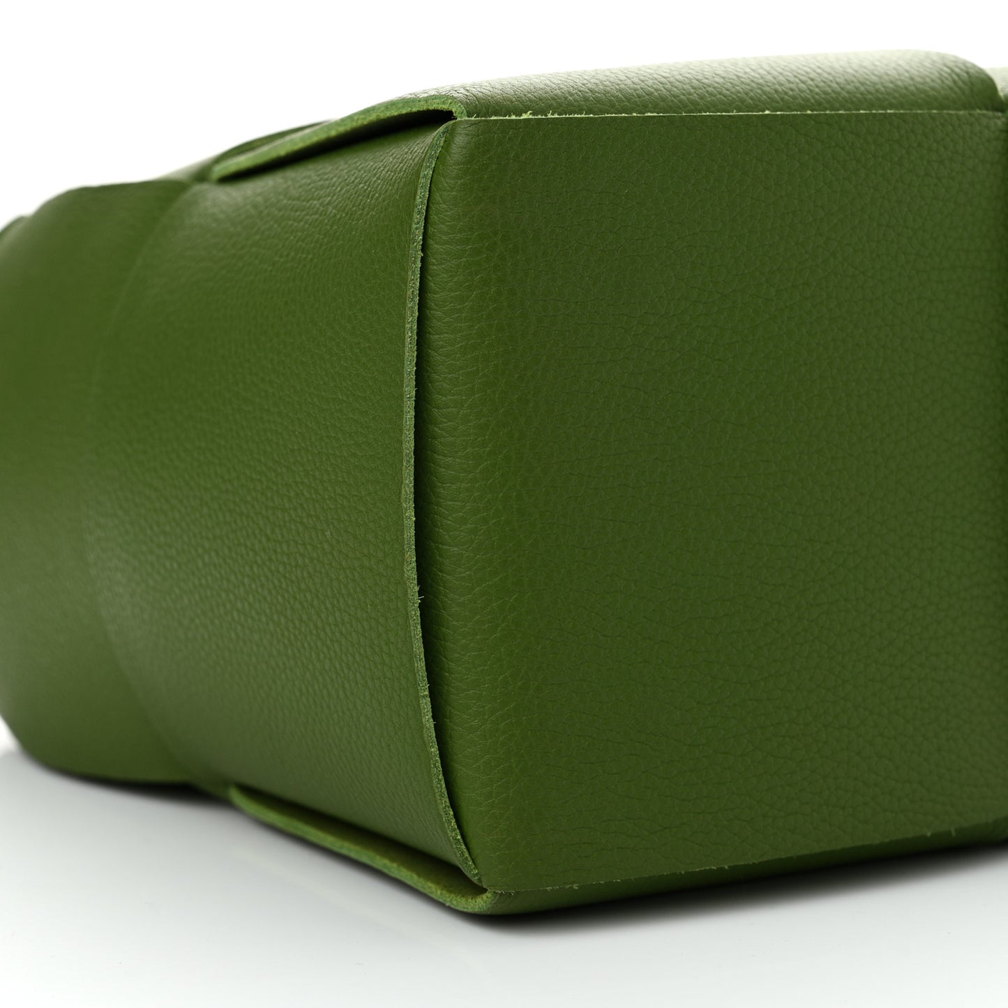 Grained Calfskin Intrecciato Small Arco Tote Avocado