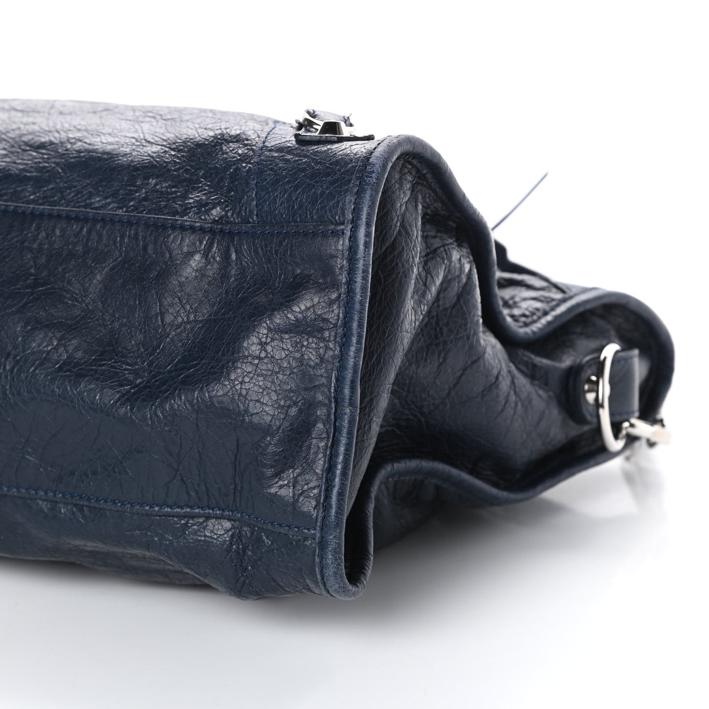 Agneau Classic Silver Hardware City Bleu Obscur