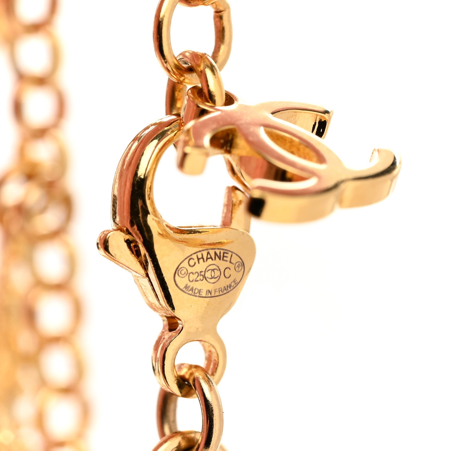 Chanel Crystal Resin CC Nautical Bracelet Blue White Gold 4 of 6