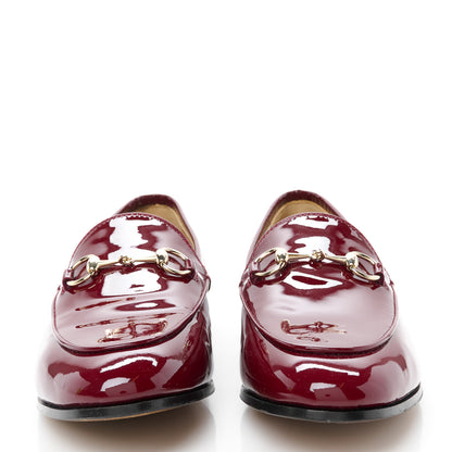 Gucci Patent Womens Jordaan Loafers 37.5 Rosso Ancora 3 of 10