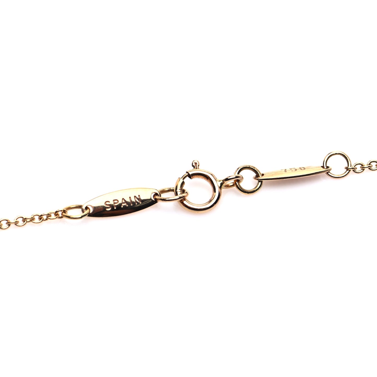 18K Yellow Gold Diamond .03ct Elsa Peretti Diamonds by the Yard Pendant Necklace