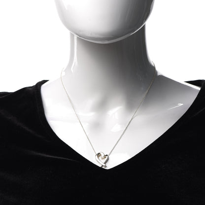 Tiffany Sterling Silver Paloma Picasso Loving Heart Pendant Necklace 2 of 5
