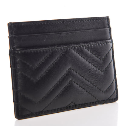 Gucci Calfskin Matelasse GG Marmont Card Holder Black 3 of 8