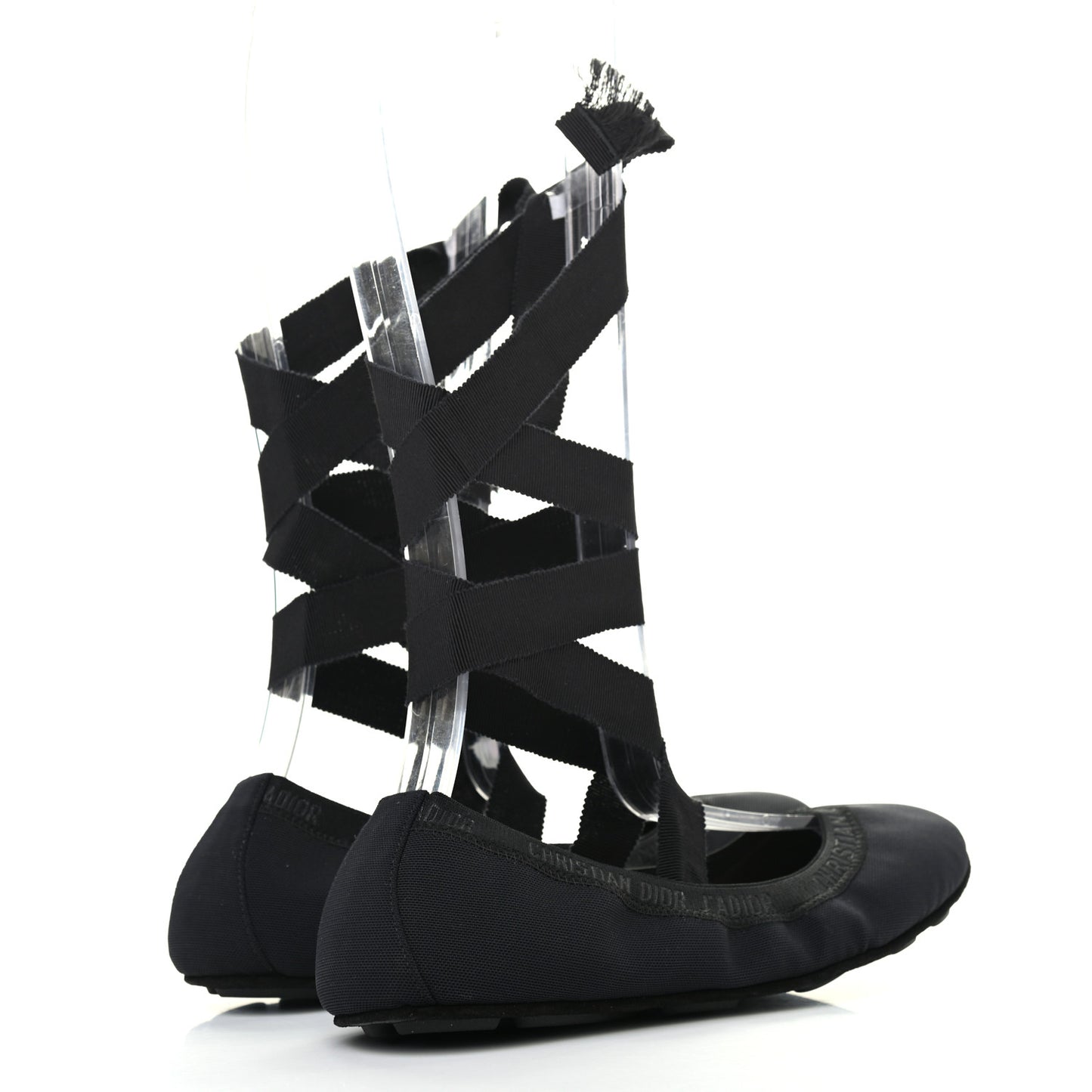 Micro Resille Academy Lace-Up Ballerina Flats 40 Black
