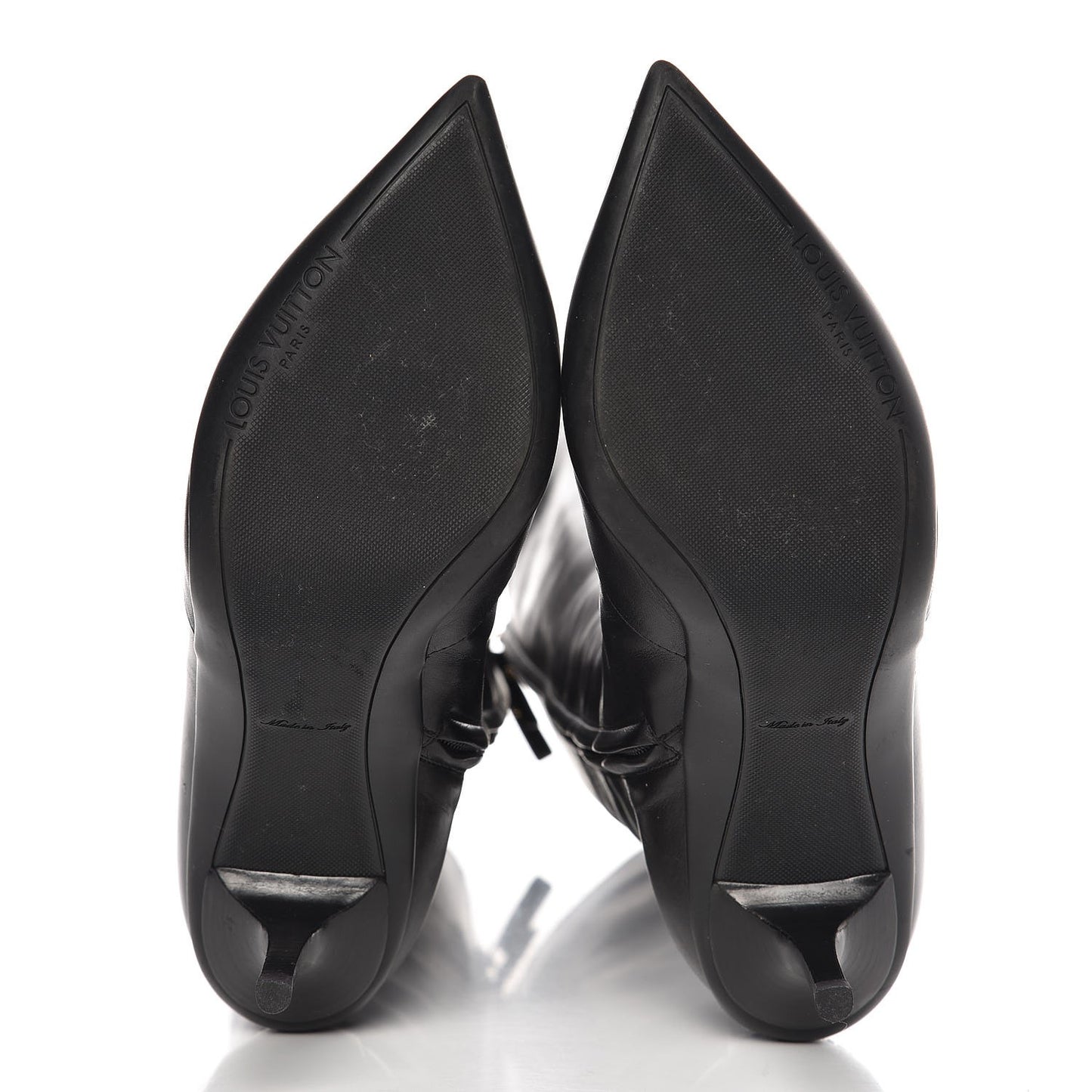 Calfskin LV High Boots 39 Black